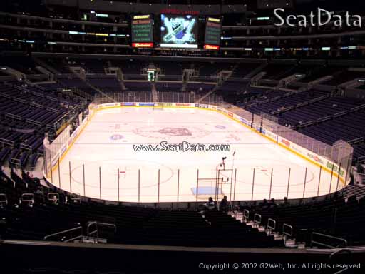 Seat view from section 217 at the Staples Center, home of the Los Angeles Kings