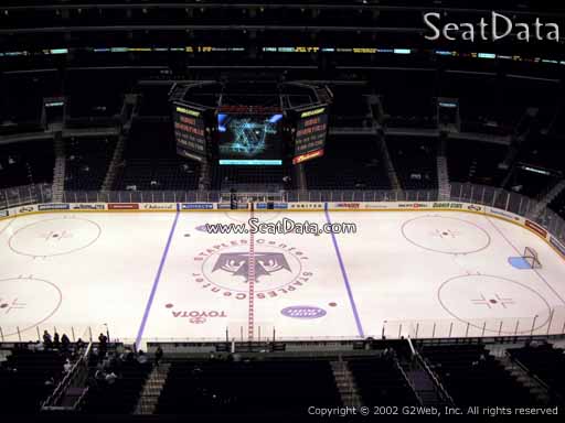 Seat view from section 301 at the Staples Center, home of the Los Angeles Kings