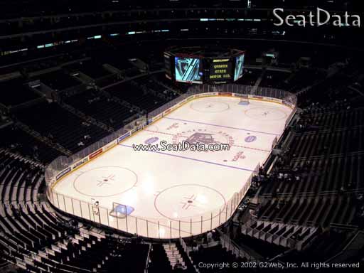 Seat view from section 307 at the Staples Center, home of the Los Angeles Kings