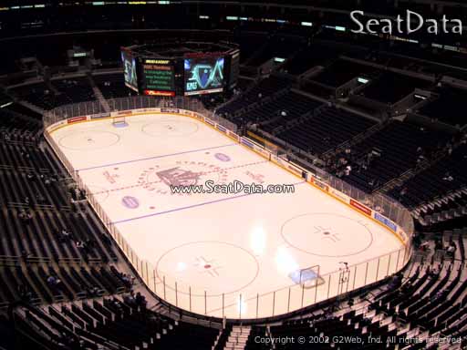 Seat view from section 312 at the Staples Center, home of the Los Angeles Kings