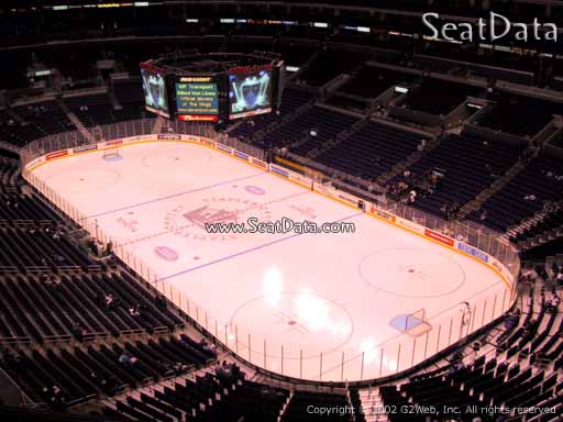 Seat view from section 313 at the Staples Center, home of the Los Angeles Kings