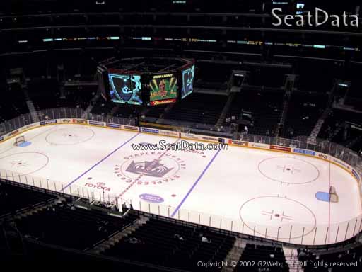 Seat view from section 316 at the Staples Center, home of the Los Angeles Kings