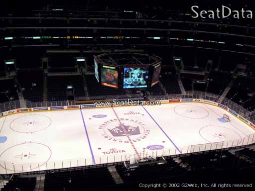 Seat view from section 319 at the Staples Center, home of the Los Angeles Kings