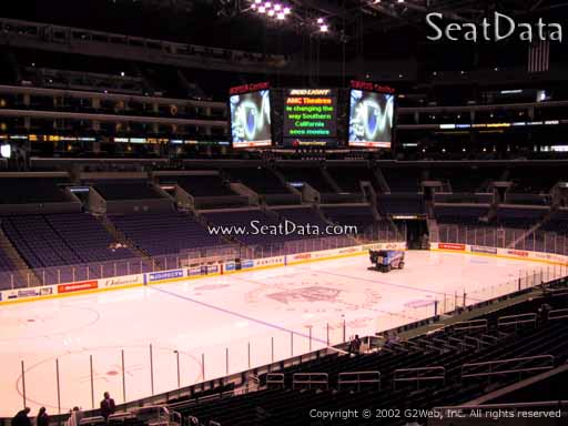 Seat view from Premier Section 8 at the Staples Center, home of the Los Angeles Kings
