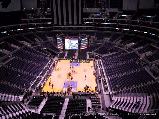 Seat view from section 326 at the Staples Center, home of the Los Angeles Lakers