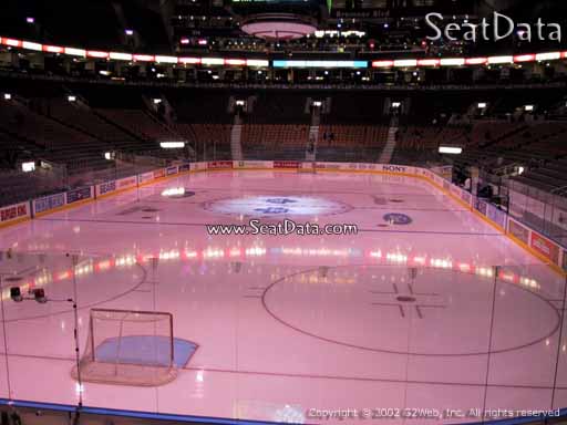 Seat view from section 102 at Scotiabank Arena, home of the Toronto Maple Leafs
