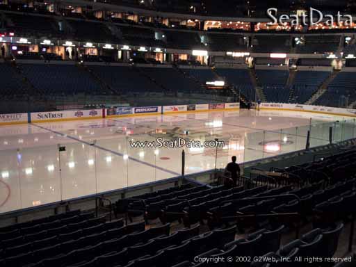 Seat view from section 103 at Amalie Arena, home of the Tampa Bay Lightning