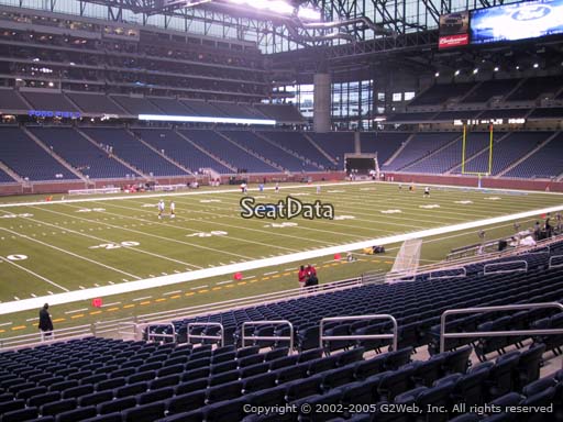 Seat view from section 123 at Ford Field, home of the Detroit Lions