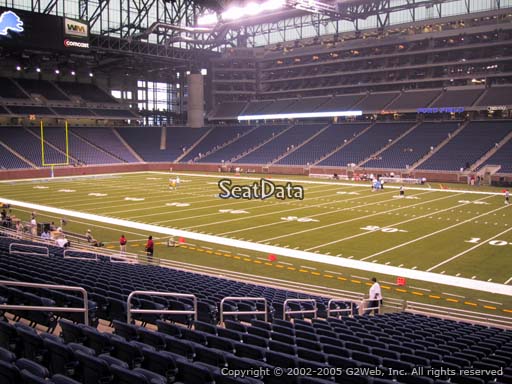 Seat view from section 131 at Ford Field, home of the Detroit Lions