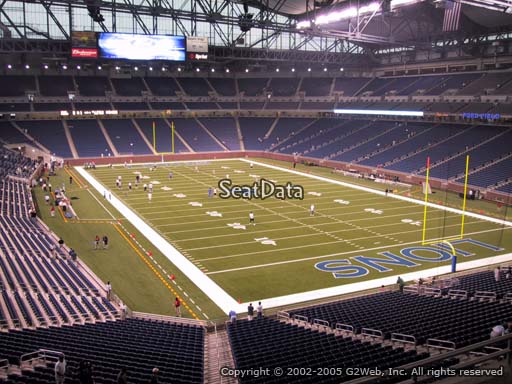 Seat view from section 215 at Ford Field, home of the Detroit Lions