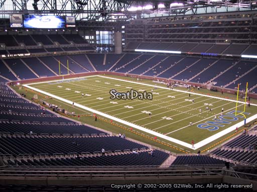 Seat view from section 338 at Ford Field, home of the Detroit Lions