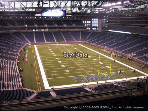 Seat view from section 342 at Ford Field, home of the Detroit Lions