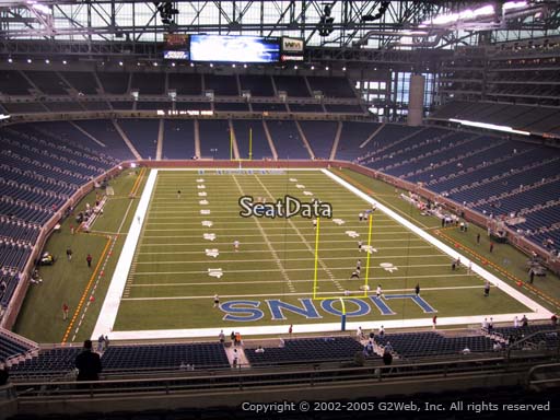 Seat view from section 343 at Ford Field, home of the Detroit Lions
