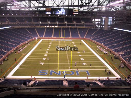 Seat view from section 344 at Ford Field, home of the Detroit Lions