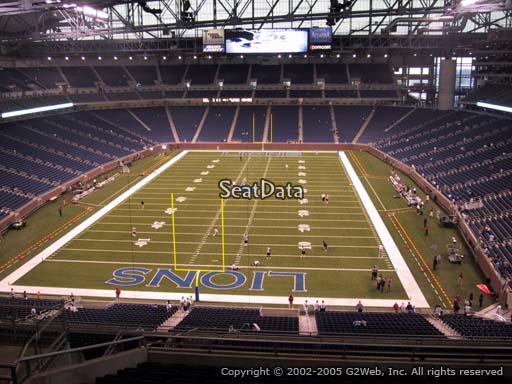 Seat view from section 345 at Ford Field, home of the Detroit Lions