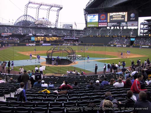 Seat view from section 128 at T-Mobile Park, home of the Seattle Mariners