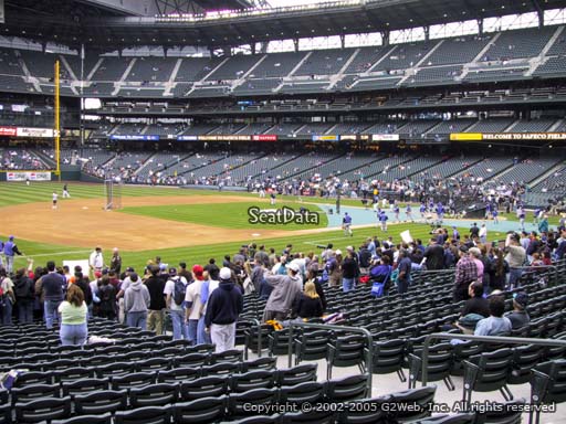 Seat view from section 142 at T-Mobile Park, home of the Seattle Mariners