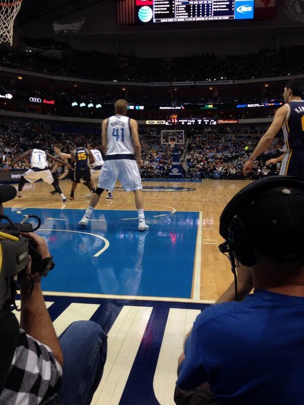 Seat view from Section 12 at the American Airlines Center, home of the Dallas Mavericks