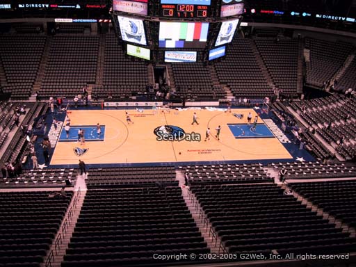 Seat view from section 310 at the American Airlines Center, home of the Dallas Mavericks