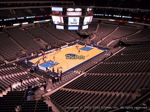 Seat view from section 314 at the American Airlines Center, home of the Dallas Mavericks