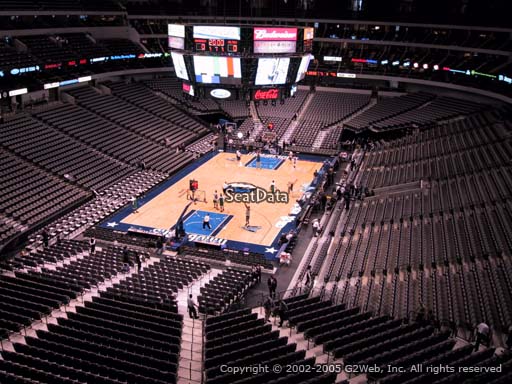 Seat view from section 333 at the American Airlines Center, home of the Dallas Mavericks