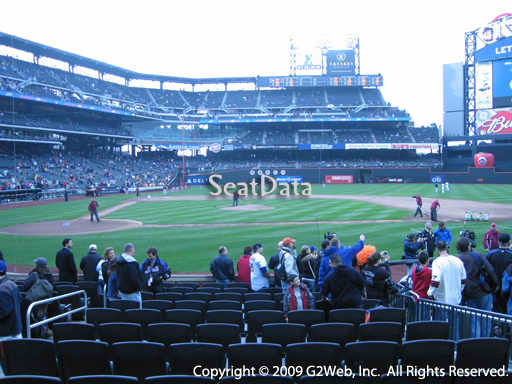 Seat view from section 1 at Citi Field, home of the New York Mets