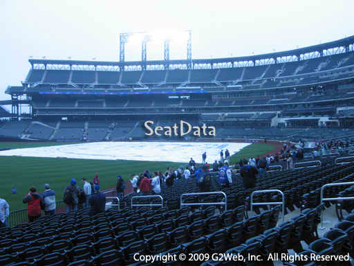 Seat view from section 128 at Citi Field, home of the New York Mets