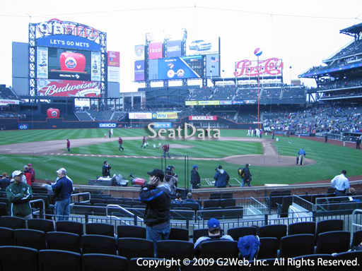 Seat view from section 9 at Citi Field, home of the New York Mets