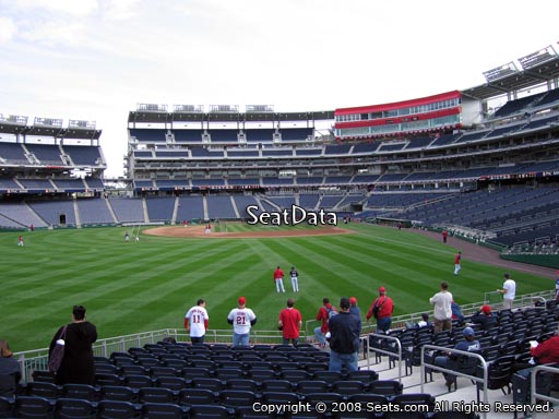 Seat view from section 103 at Nationals Park, home of the Washington Nationals