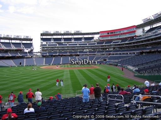 Seat view from section 104 at Nationals Park, home of the Washington Nationals