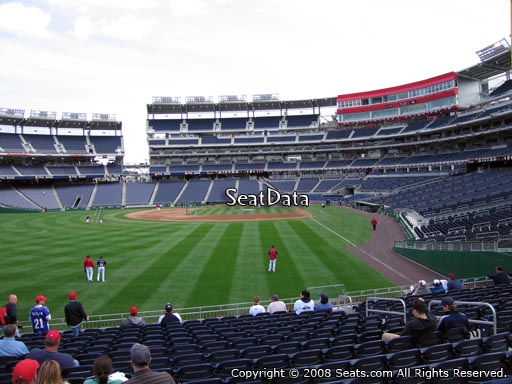 Seat view from section 105 at Nationals Park, home of the Washington Nationals