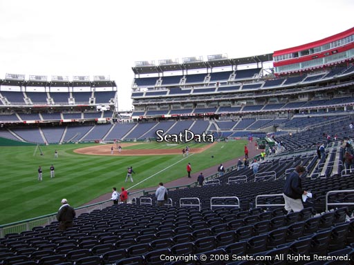 Seat view from section 108 at Nationals Park, home of the Washington Nationals