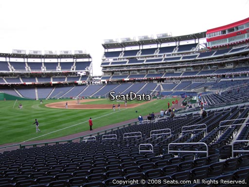 Seat view from section 109 at Nationals Park, home of the Washington Nationals