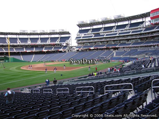 Seat view from section 111 at Nationals Park, home of the Washington Nationals