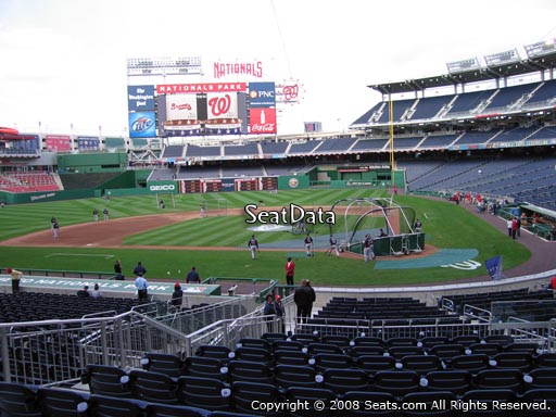 Seat view from section 119 at Nationals Park, home of the Washington Nationals