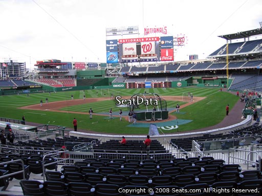 Seat view from section 121 at Nationals Park, home of the Washington Nationals