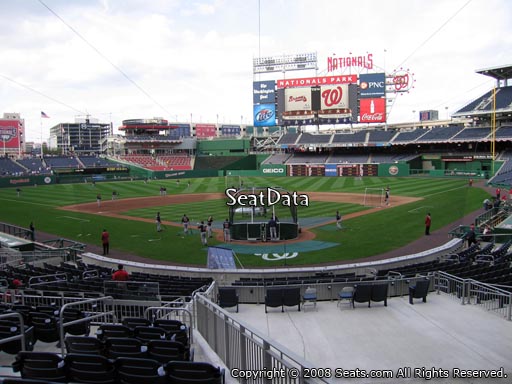 Seat view from section 122 at Nationals Park, home of the Washington Nationals