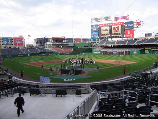 Seat view from section 123 at Nationals Park, home of the Washington Nationals