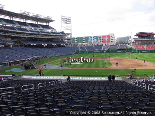 Seat view from section 129 at Nationals Park, home of the Washington Nationals
