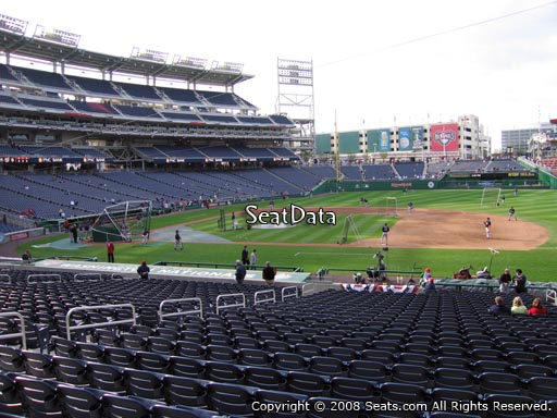 Seat view from section 130 at Nationals Park, home of the Washington Nationals