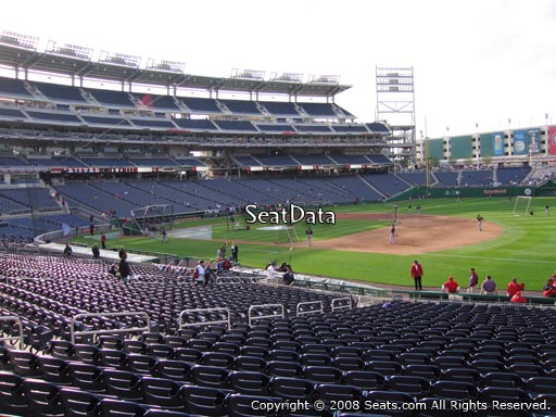 Seat view from section 132 at Nationals Park, home of the Washington Nationals