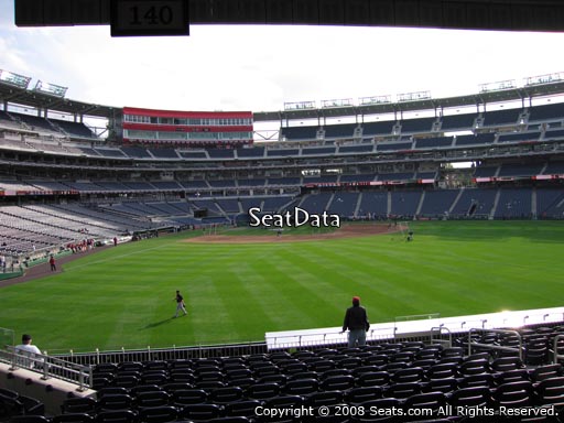 Seat view from section 140 at Nationals Park, home of the Washington Nationals