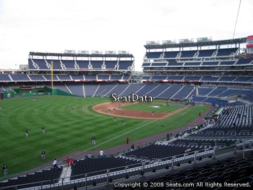Seat view from section 202 at Nationals Park, home of the Washington Nationals