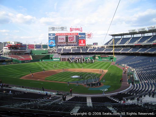 Seat view from section 211 at Nationals Park, home of the Washington Nationals