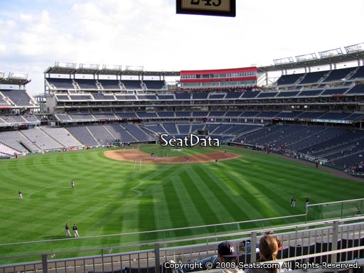 Seat view from section 245 at Nationals Park, home of the Washington Nationals
