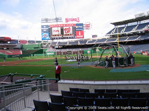 Seat view from section A at Nationals Park, home of the Washington Nationals