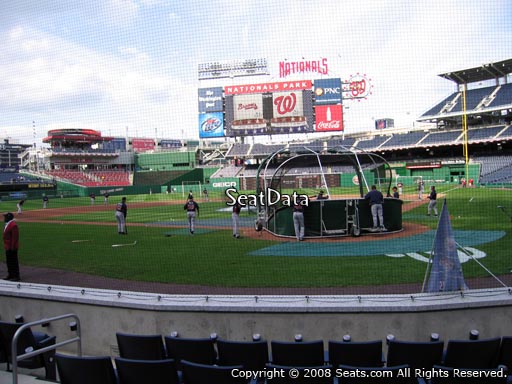 Seat view from section B at Nationals Park, home of the Washington Nationals