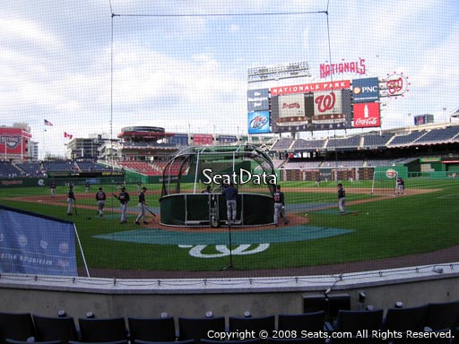Seat view from section C at Nationals Park, home of the Washington Nationals