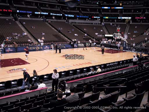 Seat view from section 128 at the Pepsi Center, home of the Denver Nuggets