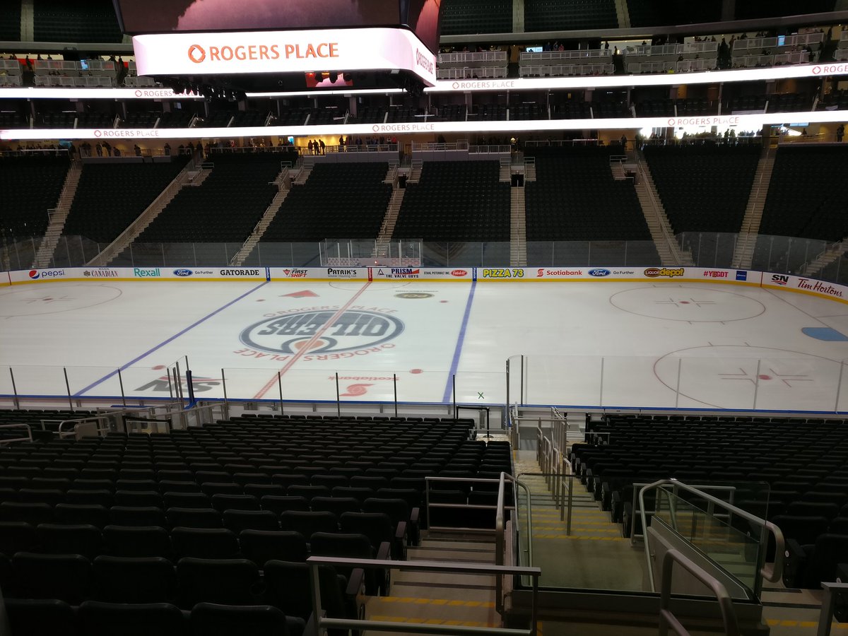 Seat view from section 102 at Rogers Place, home of the Edmonton Oilers